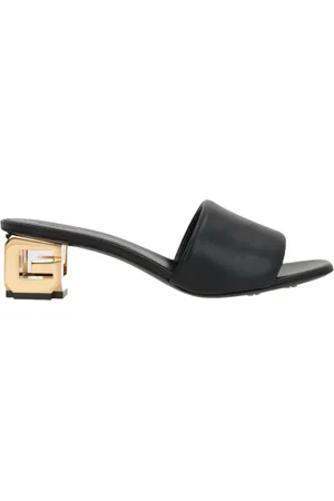 Givenchy Sko, Dame, Sort, 36 1/2 EU, Læder, Sort Blokhæl Mules Sandaler