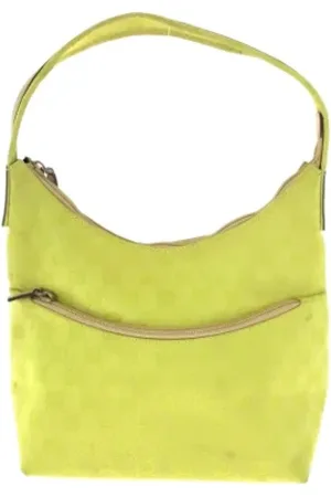 Gucci Pre-owned, Dame, Gul, ONE SIZE, Uld, Pre-owned Canvas gucci-tasker