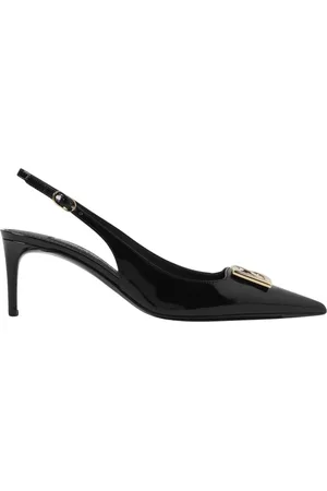 Dolce & Gabbana Sko, Dame, Sort, 40 EU, Læder, Elegant Sort Slingback Pumps
