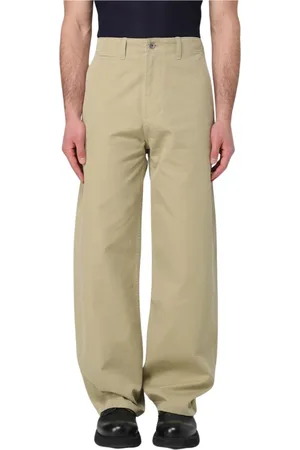 Burberry Bukser, Herre, , L, Bomuld, Bomuld Twill Wide Leg Bukser