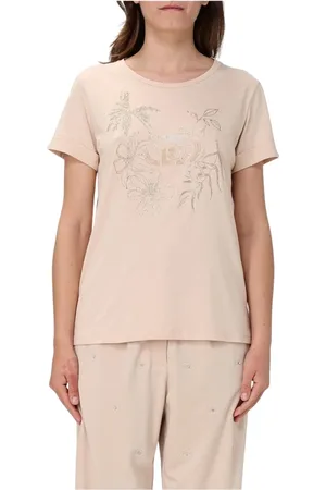 Liu Jo Top, Dame, , M, Uld, Blomstret Rhinestone T-shirt