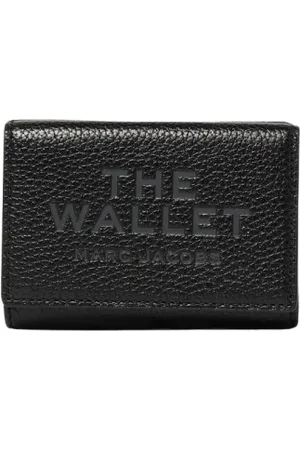 Marc Jacobs Tilbehør, Dame, Sort, ONE SIZE, Læder, Klassisk Sort Læder Trifold Pung