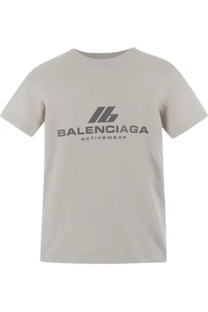Balenciaga Top, Dame, Hvid, S, Bomuld, Bomuld Logo T-Shirt