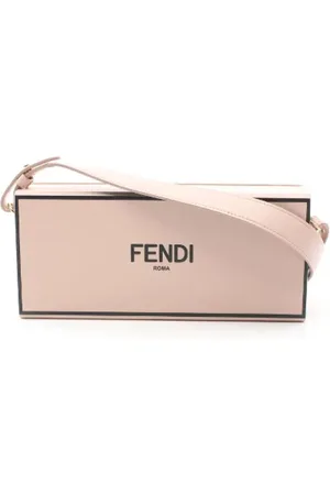 Fendi Pre-owned, Dame, Lyserød, ONE SIZE, Tyl, Pre-owned Laeder crossbody-tasker