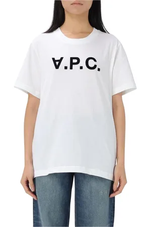 A.P.C. Top, Dame, Hvid, 2XL, Bomuld, Hvid Bomuld T-shirt Korte Ærmer