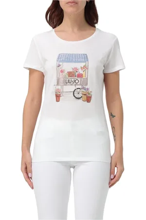 Liu Jo Top, Dame, Hvid, XL, Hvid Grafisk T-shirt