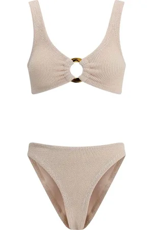 Hunza G Badetøj, Dame, , ONE SIZE, Uld, Julia Off-Shoulder Bikini med Cut-Out