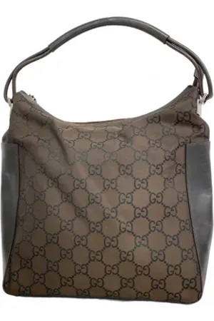 Gucci Pre-owned, Dame, Brun, ONE SIZE, Nylon, Pre-owned nylon gucci-tasker