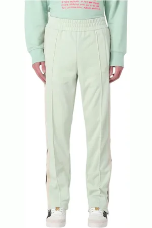 Palm Angels Bukser, Herre, Grøn, XL, Uld, Stilfulde Side Stribe Track Bukser