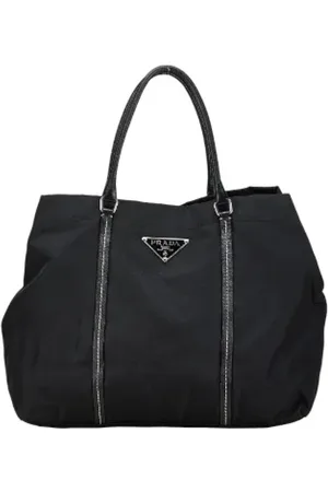 Prada Pre-owned, Dame, Sort, ONE SIZE, Nylon, Pre-owned Canvas totes