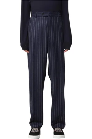 Kenzo Bukser, Herre, Blå, W44, Uld, Stilfulde Blå Tailored Fit Bukser