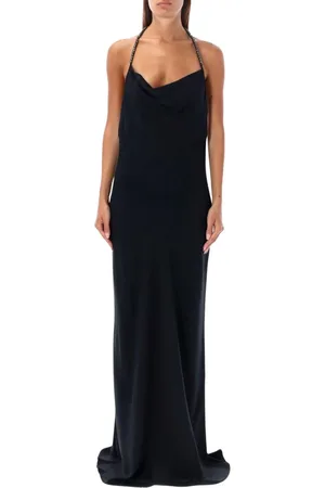 Stella McCartney Kjole, Dame, Sort, XS, Sort Maxi Kjole med Halterneck
