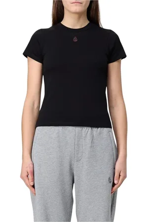Alexander McQueen Top, Dame, Sort, XS, Bomuld, Sort kortærmet T-shirt