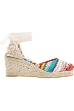 Missoni Sko, Dame, Flerfarvet, 41 EU, Farverige Lace-Up Espadrilles