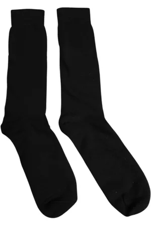 Dolce & Gabbana Undertøj, Herre, Sort, L, Bomuld, Logo Detalje Bomuld Mid Calf Sokker