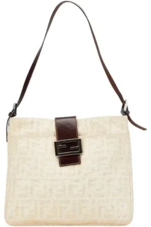 Fendi Pre-owned, Dame, , ONE SIZE, Uld, Pre-owned Canvas skuldertasker