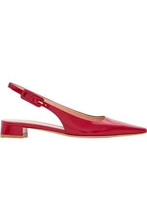 Gianvito Rossi Sko, Dame, Rød, 37 EU, Rød Slingback Lav Hæl Pumpe