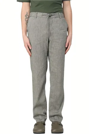 HUGO BOSS Bukser, Herre, Grå, M, Linned, Beige Linned Casual Bukser