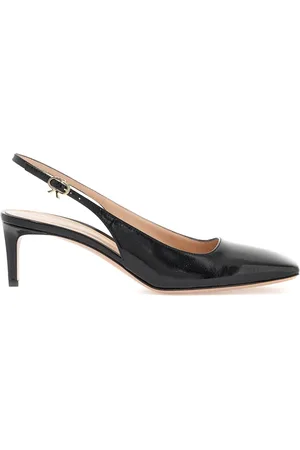 Gianvito Rossi Sko, Dame, Sort, 38 1/2 EU, Uld, Firkantet Tå Slingback Décolleté Sko