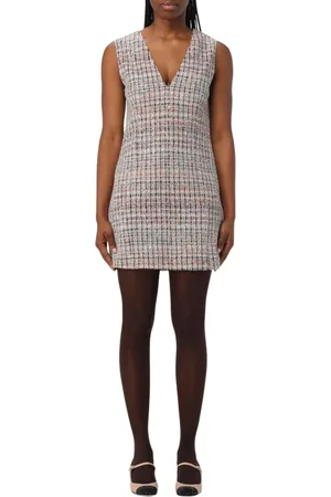 Missoni Kjole, Dame, Lyserød, XS, Rosa V-hals Ærmeløs Mini Kjole