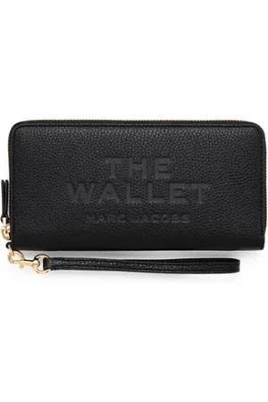Marc Jacobs Tilbehør, Dame, Sort, ONE SIZE, Uld, Sort Pung med Graveret Logo