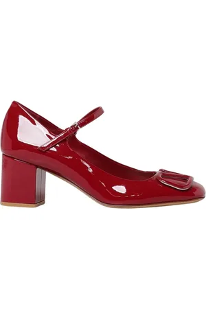 VALENTINO GARAVANI Sko, Dame, Rød, 36 EU, Læder, Rød Rockstud Ballerina Pumps