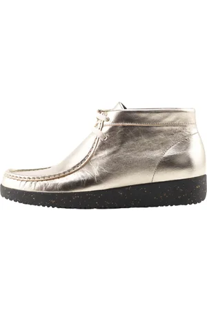 Nature Sko, Dame, Gul, 36 EU, Suede, Ellen Støvle Metallic Suede