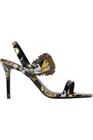 VERSACE Sko, Dame, Flerfarvet, 40 EU, Barok Print Sandaler