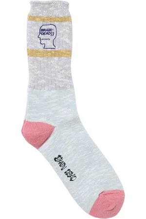 Brain Dead Undertøj, Herre, Blå, ONE SIZE, Blå Herre Logo Sokker