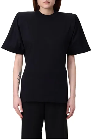 Pinko Top, Dame, Sort, L, Uld, Vibrant Grafisk Print T-shirt