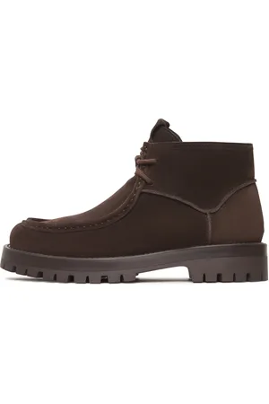CESARE GASPARI Sko, Dame, Brun, 39 EU, Suede, Suede Lace-Up Ankelstøvler Mavi - Brun