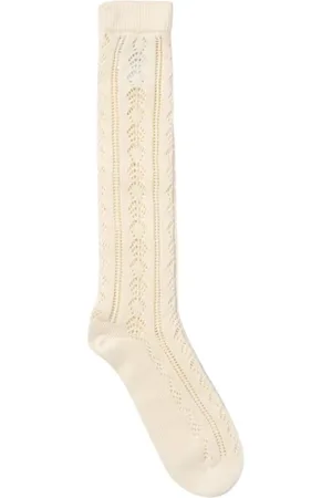 VALENTINO GARAVANI Undertøj, Herre, , L/XL, Bomuld, Luksus Blonde Knæhøje Sokker