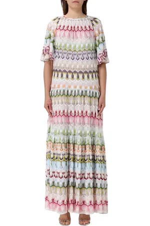 Missoni Kjole, Dame, Flerfarvet, S, Bomuld, Farverig Maxi Kjole
