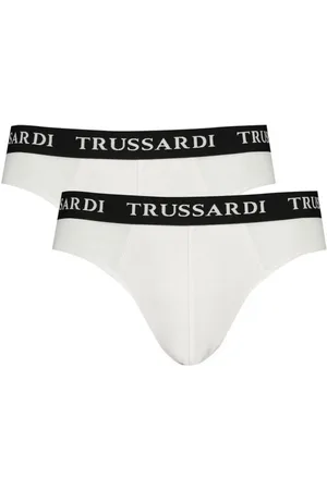 Trussardi Undertøj, Herre, Hvid, L, Bomuld, Hvid Bomuld Klassisk Undertøj