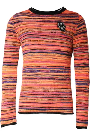 Dolce & Gabbana Strik, Herre, Flerfarvet, M, Uld, Multifarvet Uld DGLogo Strik Pullover Sweater