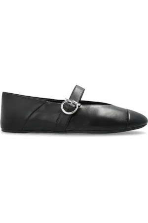 Salvatore Ferragamo Sko, Dame, Sort, 36 1/2 EU, Læder, Læder balletflader