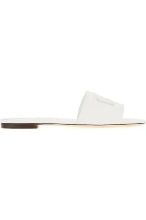 Dolce & Gabbana Sko, Dame, Hvid, 36 1/2 EU, Læder, Behagelige Sommer Sandaler til Kvinder