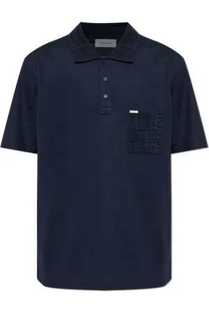 Salvatore Ferragamo Top, Herre, Blå, S, Bomuld, Polo med lomme