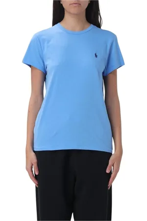 Ralph Lauren Top, Dame, Blå, S, Blå Klassisk Polo T-Shirt