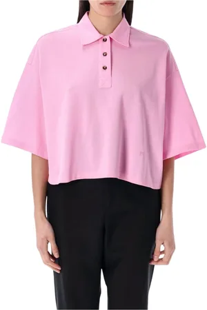 Bottega Veneta Top, Dame, Lyserød, XS, Uld, Elegant Polo Shirt Stilfuld