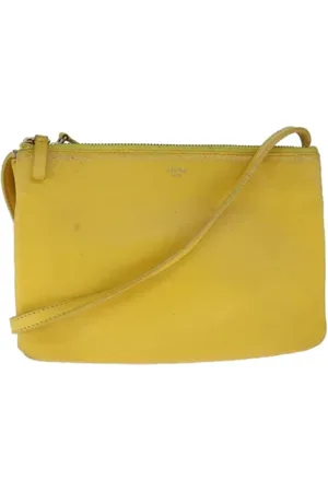 Céline Pre-owned, Dame, Gul, ONE SIZE, Uld, Pre-owned Laeder celine-tasker