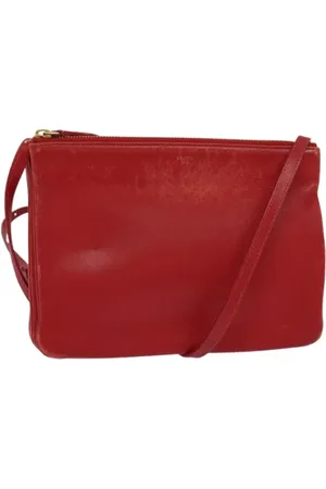 Céline Pre-owned, Dame, Rød, ONE SIZE, Uld, Pre-owned Laeder celine-tasker