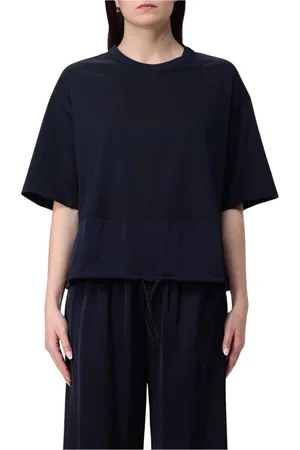Fabiana Filippi Top, Dame, Blå, XS, Elegant Blå Kortærmet Top