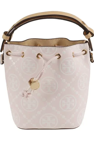 Tory Burch Taske, Dame, Lyserød, ONE SIZE, Læder, Monogram Mini Bucket Taske