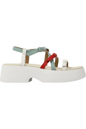 Camper Sko, Dame, Flerfarvet, 40 EU, Uld, Multifarvet CrossStrap Platform Sandaler