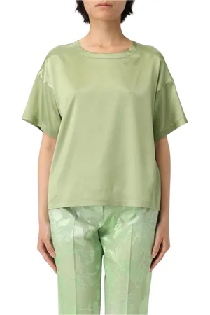 ERMANNO SCERVINO Bluser & Skjorter, Dame, Grøn, XS, Grøn Blondeærmet Ærmeløs Top