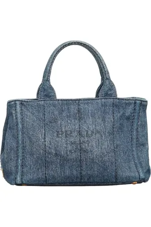 Prada Pre-owned, Dame, Blå, ONE SIZE, Denim, Pre-owned Denim hndtasker