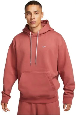 Nike Sweathshirts & Hoodies, Herre, Rød, XS, Bomuld, Swoosh Fleece Hoodie Canyon Rust