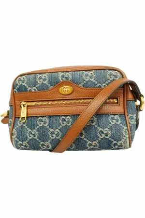 Gucci Pre-owned, Dame, Blå, ONE SIZE, Denim, Pre-owned Denim gucci-tasker