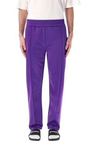 Palm Angels Bukser, Herre, Lilla, M, Polyester, Buede Logo Track Bukser